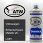 Preview: Volkswagen, Brillantschwarz Metallic 2C, LA9V: 400ml Sprühdose, von ATW Autoteile West.